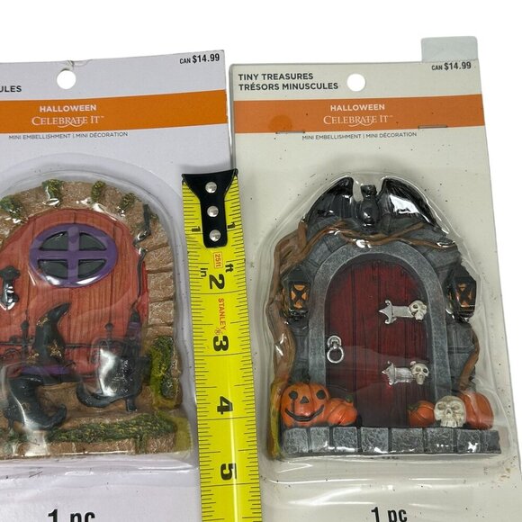 Halloween Haunted Door Miniatures Fairy Garden Lot Celebrate It Tiny Treasures - Picture 7 of 14